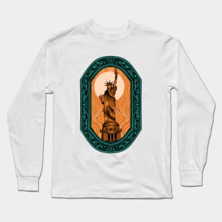 liberty statue vintage Long Sleeve T-Shirt